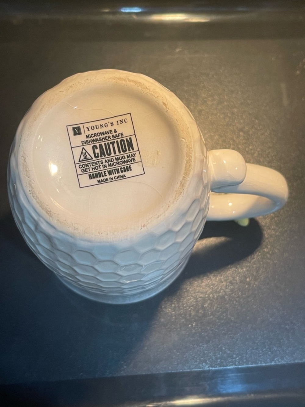 White Ceramic 'Happy' Honeycomb Bee Accent Mug - Picture 3 of 4